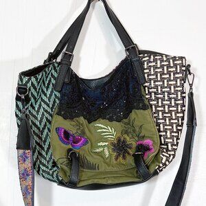 Desigual multicolor large crossbody handbag
